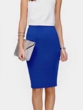 Jcrew wool blue The Pencil Skirt